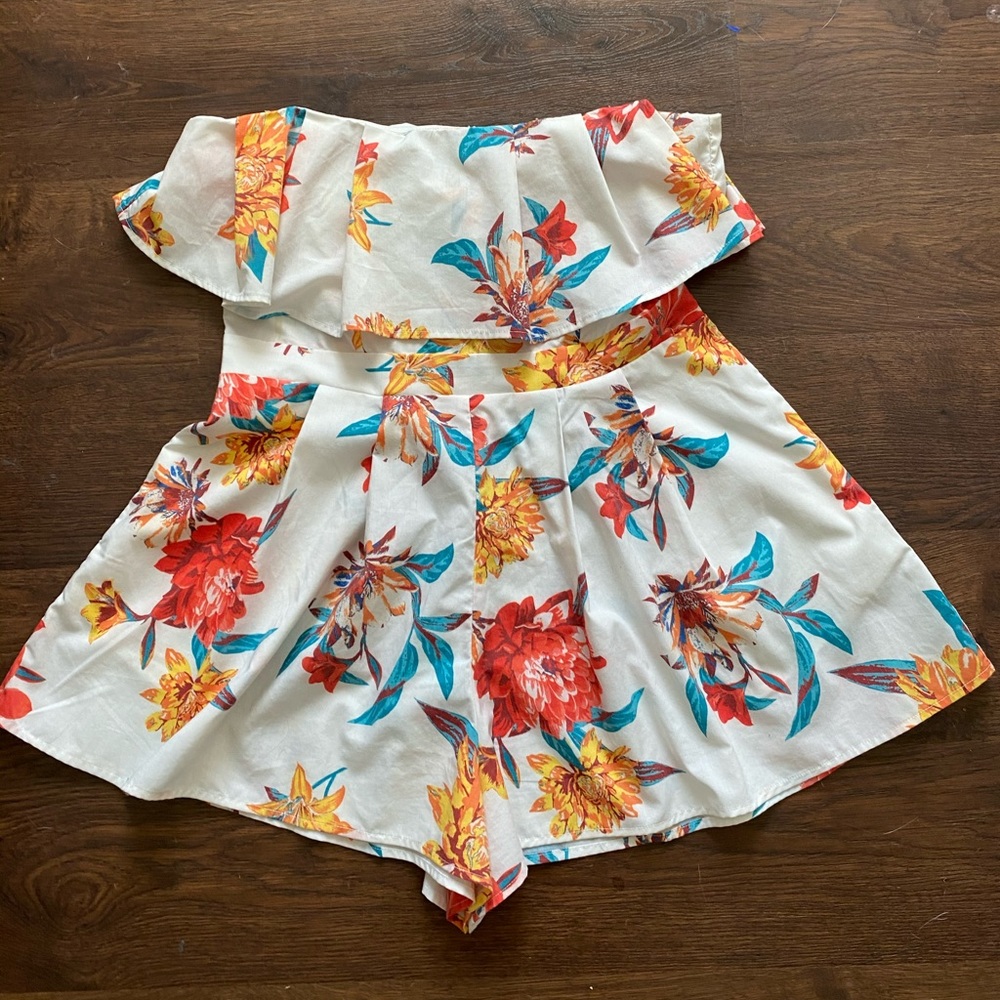 Floral boutique romper